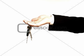Hand and keys