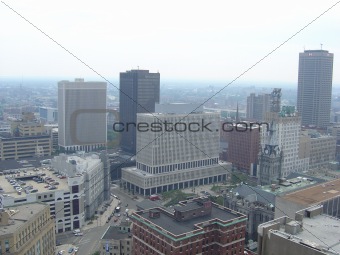 Aerial view of Buffalo, NY USA