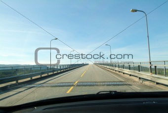Driving on a bridge
