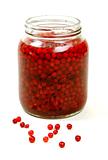 lingonberries in a glass