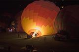 Hot air Balloons in the dark
