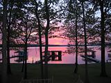 Sunset at the lake house