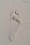 A foot in the sand