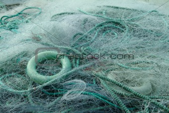 Fish net and ropes