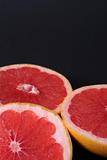 Three slices of grapefruit 