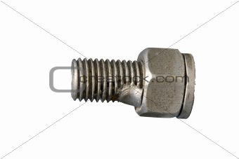 Bolt with clipping path on white background