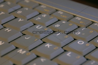 Close up on a Computer Notebook Laptop Keyboard