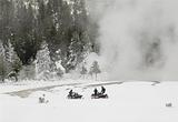 Snowmobiles and hotsprings