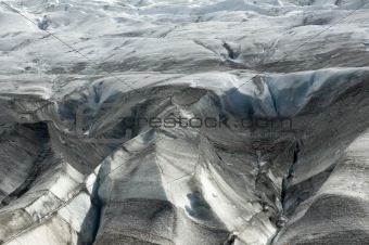 Glacier with ash