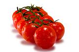 Tomatoes isolated on white with clipping path