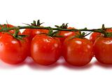 Tomatoes isolated on white with clipping path