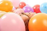 gilrs amongst balloons