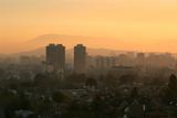 Smoggy Sunset over Santiago, Chile