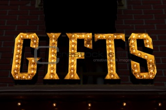 Gifts neon sign