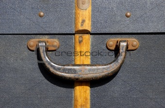 Handle on an old suitcase