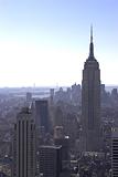 View of empire state building and downtown manhattan 
