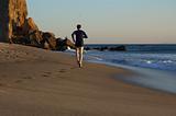 Runner on Beach Shore