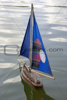 Wooden sailing boat 