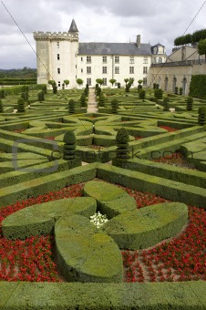 Formal gardens at chateau