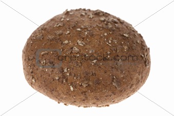 Rustic wholemeal crusty bread roll