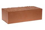 Red solid brick on a white background