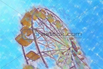 ferris wheel painting