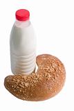 bottle of milk and bread