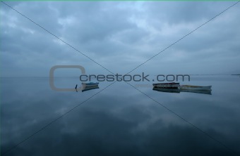 Boats on the sky