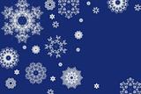 Snowflakes blue background