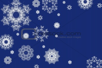 Snowflakes blue background
