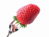 forked strawberry