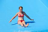 Girl water slide