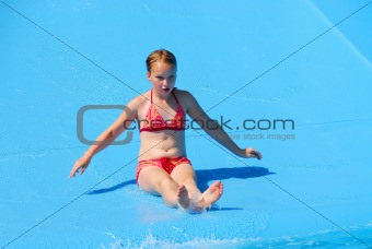 Girl water slide