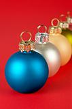 Some coloured Christmas balls