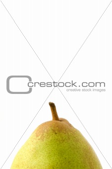 top of a pear isolated