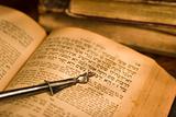 Old hebrew bible and pointer