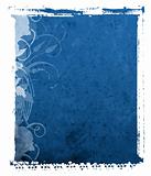 Blue Polaroid Transfer Textured Background