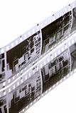 A strip of film and reflection