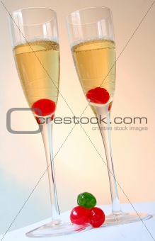 Colourful Champagne Cocktails