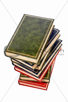 Isolated books stack
