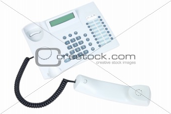 telephone set with headset off