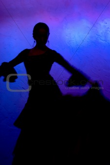 Flamenko dancer silhoete