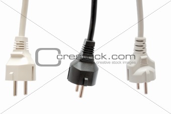 Electrical plug isolated on white