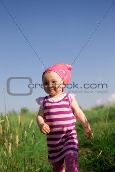 running baby girl
