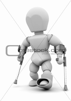 Person on crutches