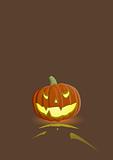 Vector illustration of an evil pumpkin