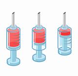 Vector illustration of syringes