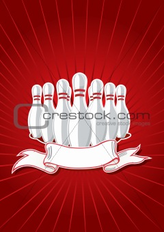 Vector illustration of pins with banner