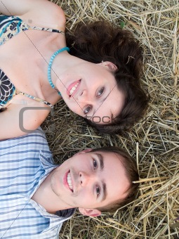 Lovely couple in straw