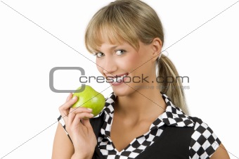 green apple and smile